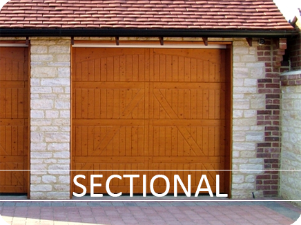 Timber overhead sectional garage doors